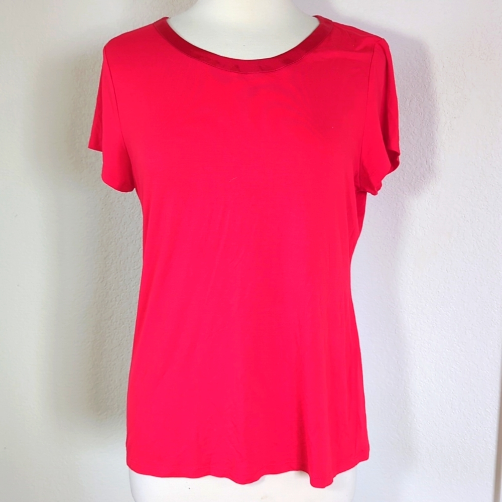 - Alfani satin trim top L EUC